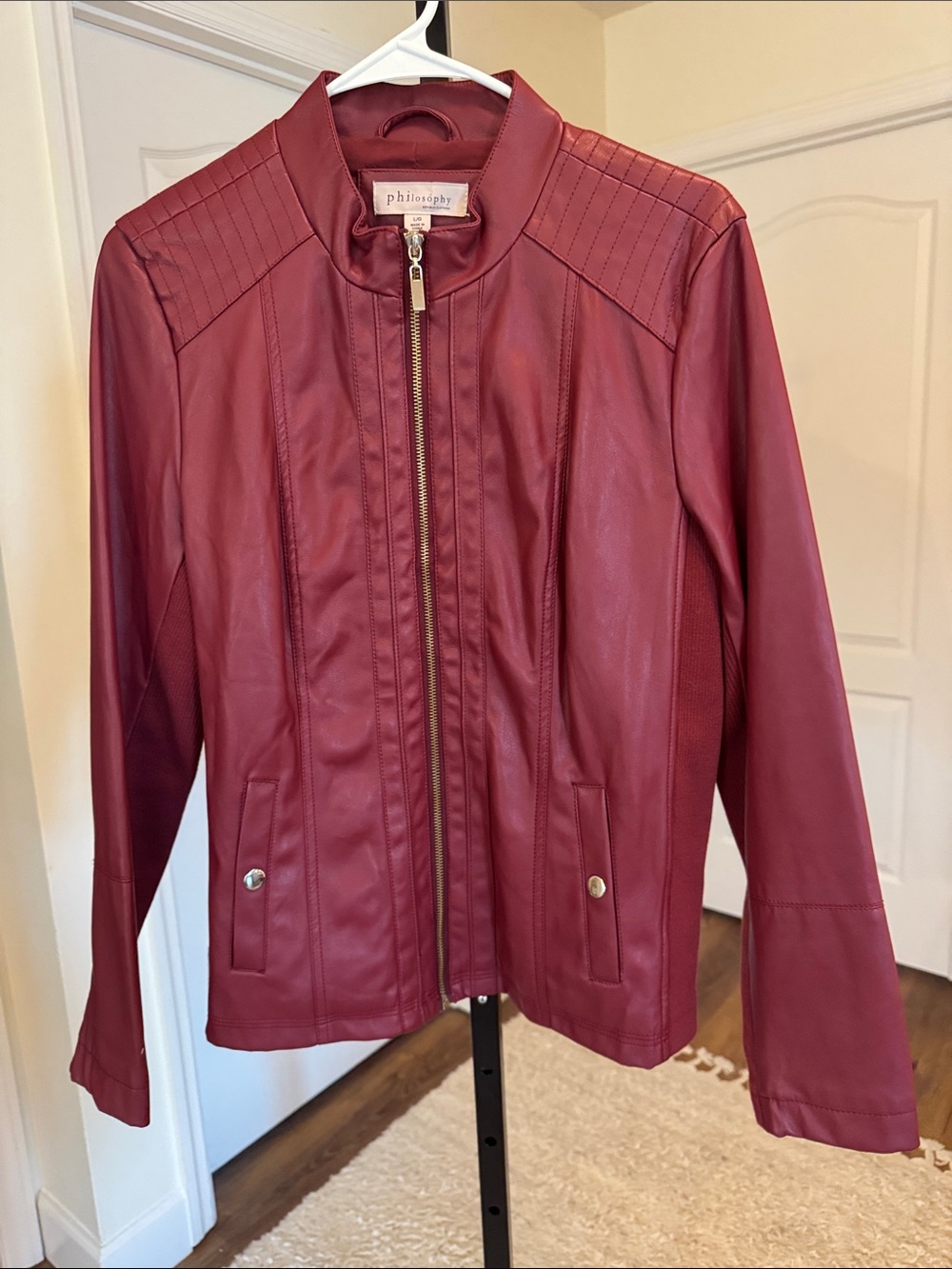 Philosophy Faux Leather Jacket - Size L